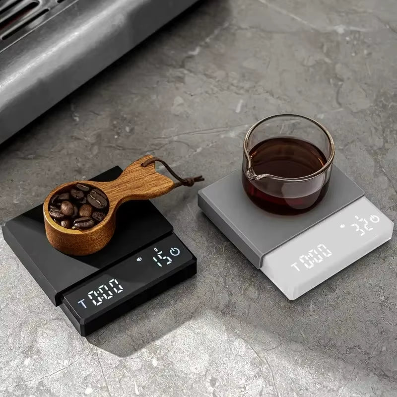 Personal Electronic Scale for Coffee Household Italian Coffee Scale Gram Weight Chronograph Scale Kitchen Scale Waterproof Mini