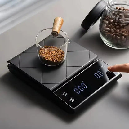 Electronic Coffee Scale with Silicone Pad Digital Food Scale with Timer High-Precision Portable Kitchen Baking Cooking Tool 3Kg