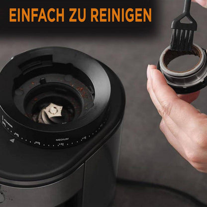 15 Oz. Burr Coffee Grinder, Electric Conical Coffee Bean Grinder with 30 Adjustable Grind Settings for 2-12 Cups, Sliver
