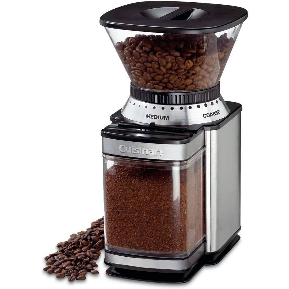 Black Stainless Steel Electric Coffee Grinder 18-Position Grind Selector in 500-Watts