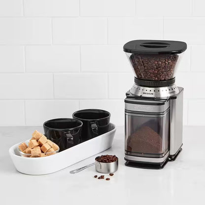 Black Stainless Steel Electric Coffee Grinder 18-Position Grind Selector in 500-Watts