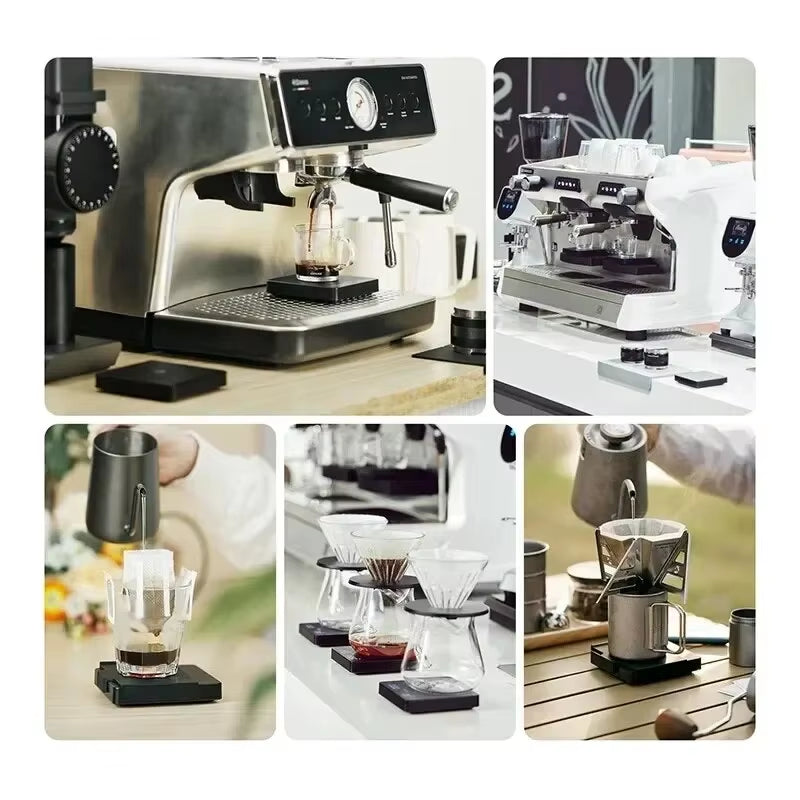 Personal Electronic Scale for Coffee Household Italian Coffee Scale Gram Weight Chronograph Scale Kitchen Scale Waterproof Mini