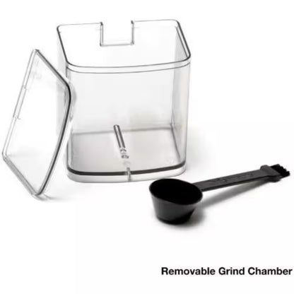 Black Stainless Steel Electric Coffee Grinder 18-Position Grind Selector in 500-Watts